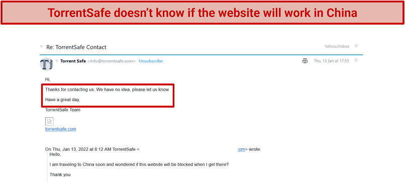 Does TorrentSafe Work in China? — Unlikely